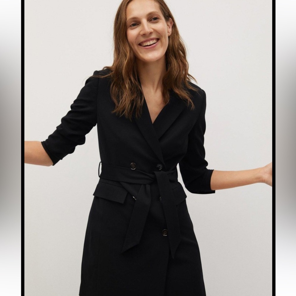 Mango double breasted blazer dress